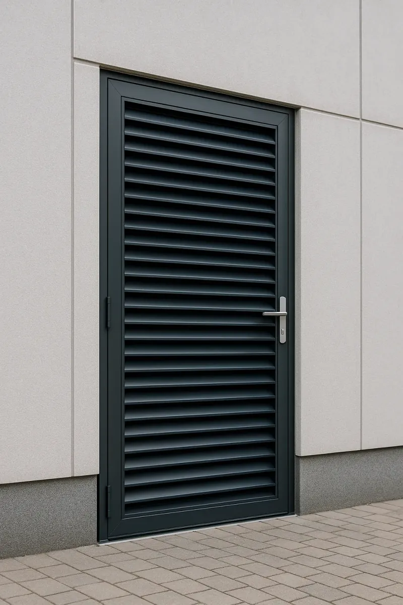 steel louvred doors - professional steel doors available in Liverpool from UK manufacturers